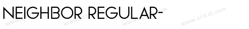 Neighbor Regular字体转换